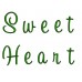 Sweetheart Embroidery Font Digitized Lower and Upper Case 1 2 3 inch Instant Download